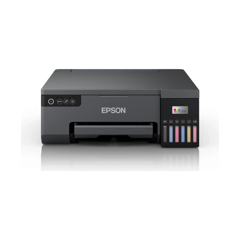 EPSON L8050 A4 六色熱昇華印表機正面外觀與右側六色墨水槽