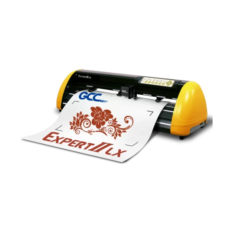 GCC EXPERT II 24 LX 循邊電腦割字機斜角外觀與切割成品