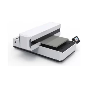 GoPrint JW-6090 UV 平板直噴機斜角外觀,可見一體式吸附平台與噴頭車
