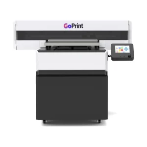 GoPrint JW-6090 UV 平板直噴機搭配選購黑色底座櫃正面外觀