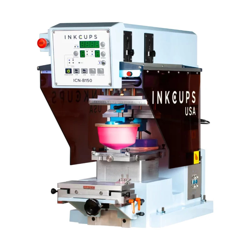 INKCUPS B150 大圖像單色領標移印機斜側外觀